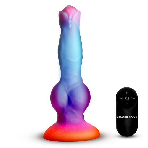 Astro Cock Vibrating Glow-In-The-Dark Silicone Dildo画像5
