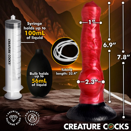 射精ディルド Hell Hound Squirting Silicone Dildo画像4
