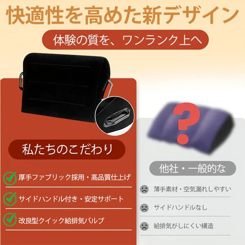 体位サポートクッション 多機能セックスウェッジ枕 ボンデージ対応 角度調整可能 空気注入式 セックスピロー画像3