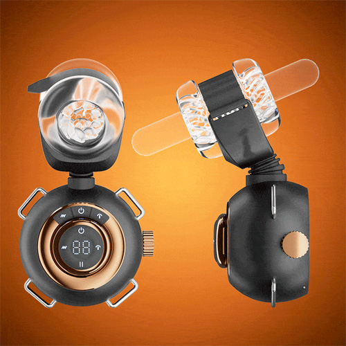 装着式ハンズフリー 9段階スイング×振動 締め付け調整付き リモコン操作 電動オナホ画像2