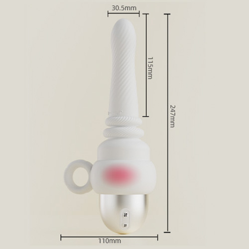 ToyCod 白潮姫 絶倫連打 1本型バイブ ピストン×振動×加熱 ポルチオ直撃 アプリ遠隔操作 女性向け ラブグッズ画像7