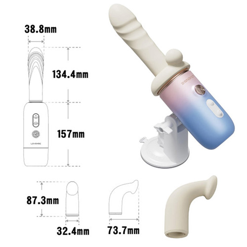 LOVENSE Spinel アタッチメント2本付きピストンバイブ ハンディ/据え置き両対応画像6
