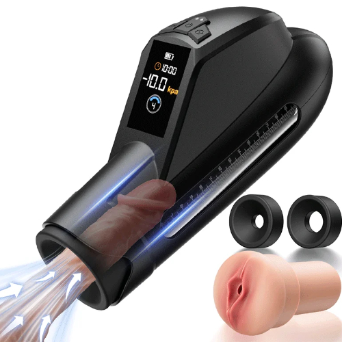 VACMAX 吸引覚醒 自動吸引 快感トレーニング 9段階吸引 リアルホールインナー搭載 LEDディスプレイ IPX7防水 USB充電式電動ペニスポンプ