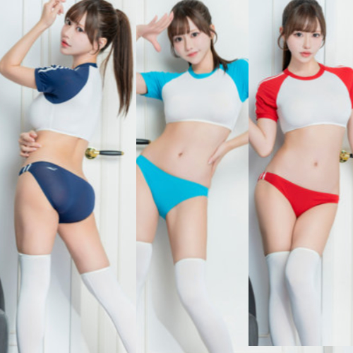 超薄・超透け体操服＆ブルマ＋ニーハイストッキング