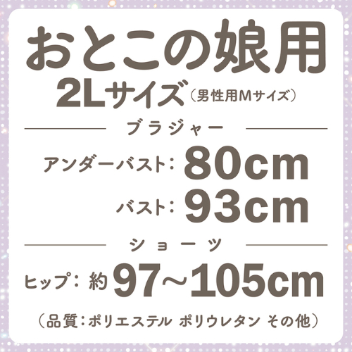 極厚ブラパッド入りブラ&ショーツ おとこの娘用画像2