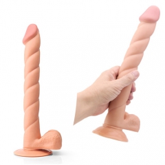 長さ32cm 太さ4.1cm ロングツイストサクションディルド