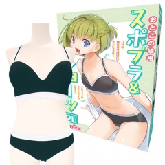 スポブラ＆ショーツ ブラック おとこの娘用