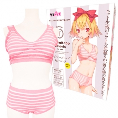 ニットハーフトップ＆ショーツ おとこの娘用