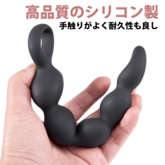 5連螺旋ビーズ アナル開発 男女兼用 シリコン製アナルビーズ