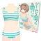 シームレス縞ブラ＆縞パンツ おとこの娘用