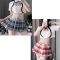 へそ見えチェック柄制服コスチューム 2カラー